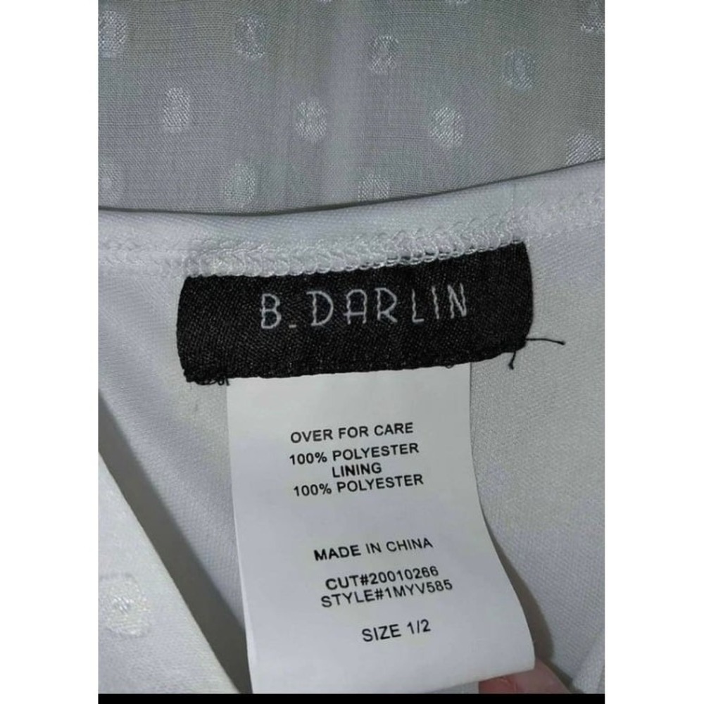 White ruffled Angel dress Bell sleeves by B. Darlin.  Size‎ 2 - Picture 9 of 10